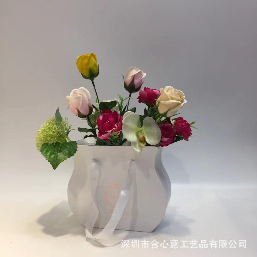 现货创意花瓶插花 手提鲜花礼品盒 手捧花盒 糖果婚庆礼品礼物盒