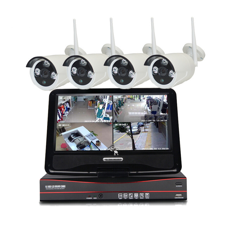 Promotional 2 million Outdoor Waterproof Wireless Monitoring Camera suit 4-way 8-way Network Monitoring with Screen Monitor