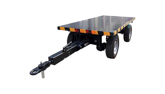 南工2吨平板拖车 叉车牵引工厂货物搬运周转平板拖车