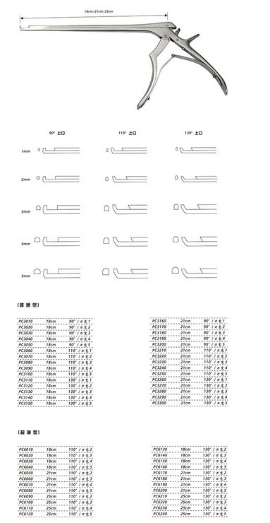 椎板咬骨钳22cm普通型110°刃宽3 青牛器械
