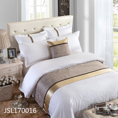 宾馆酒店用品布草床尾巾、床旗、床尾垫、床盖厂家直销欢迎定制|ru