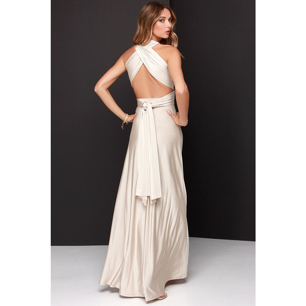 Women's A-line Skirt Fashion Collarless Patchwork Sleeveless Solid Color Maxi Long Dress Daily display picture 19