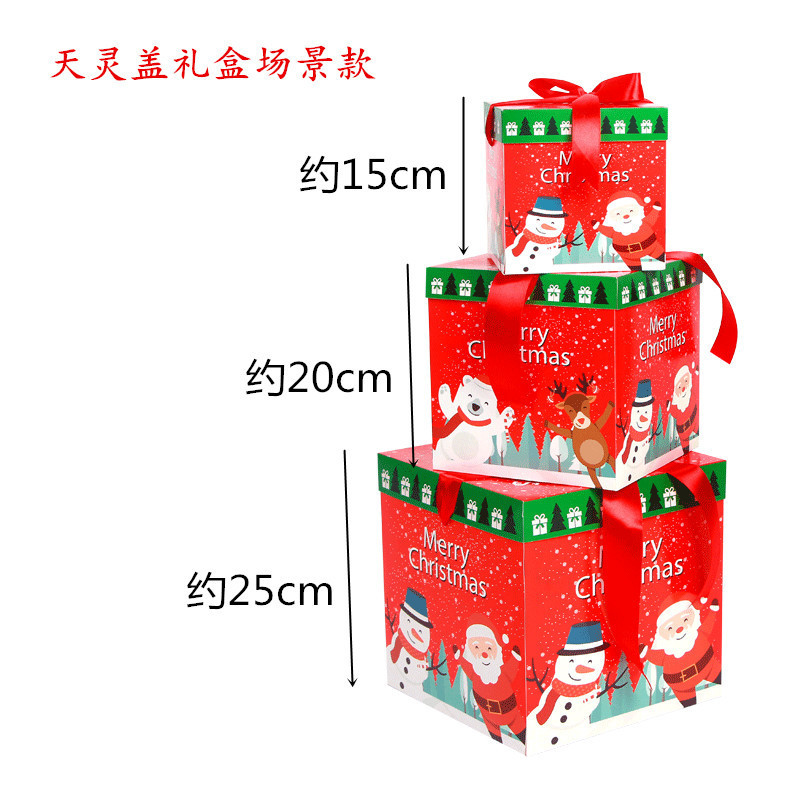 Caja de embalaje de frutas de seguridad de Navidad, caja de regalo, adornos