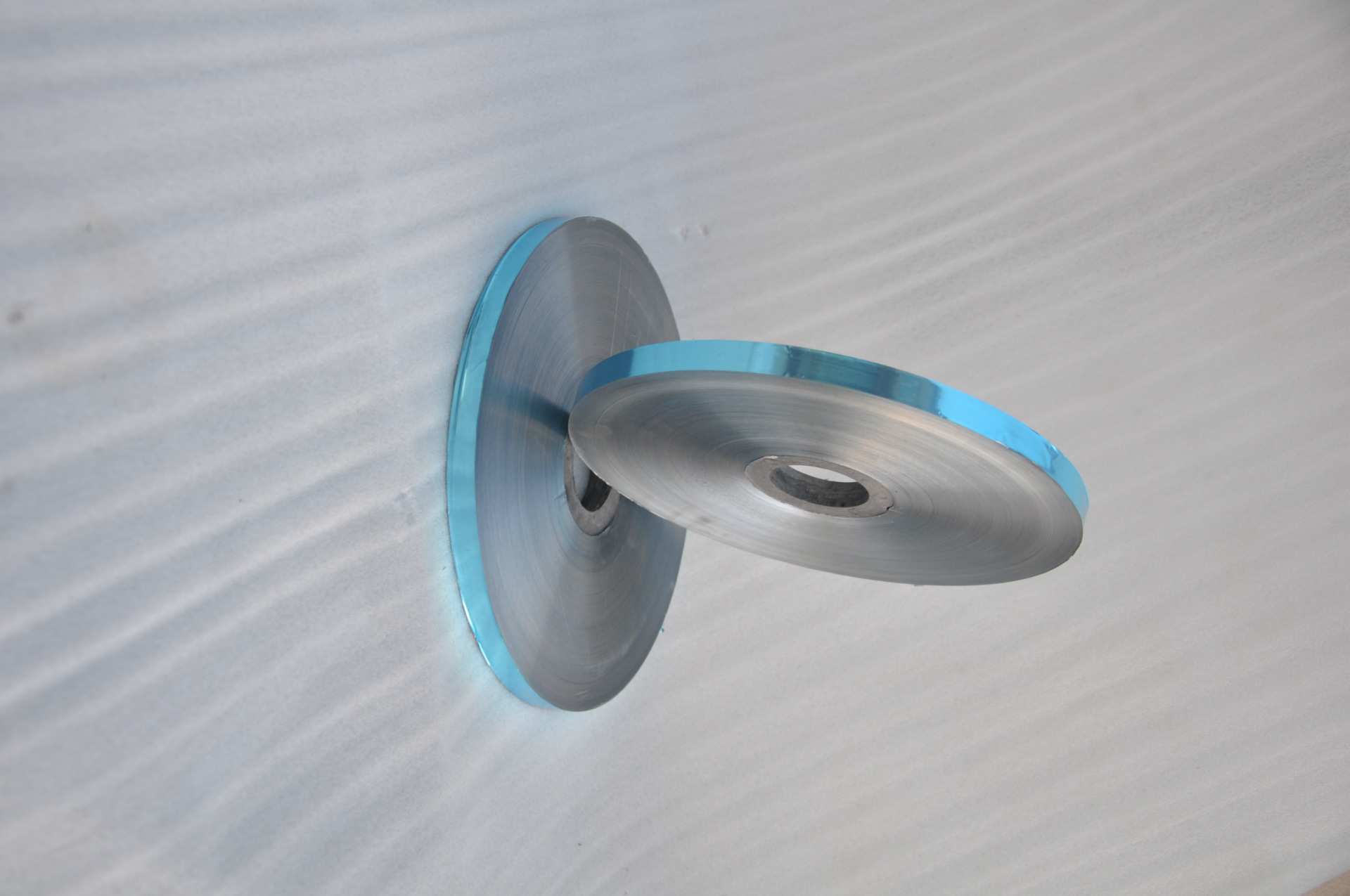 悦森铝箔 蓝色铝箔优质电缆专用 空调通风管膜带厂家直销