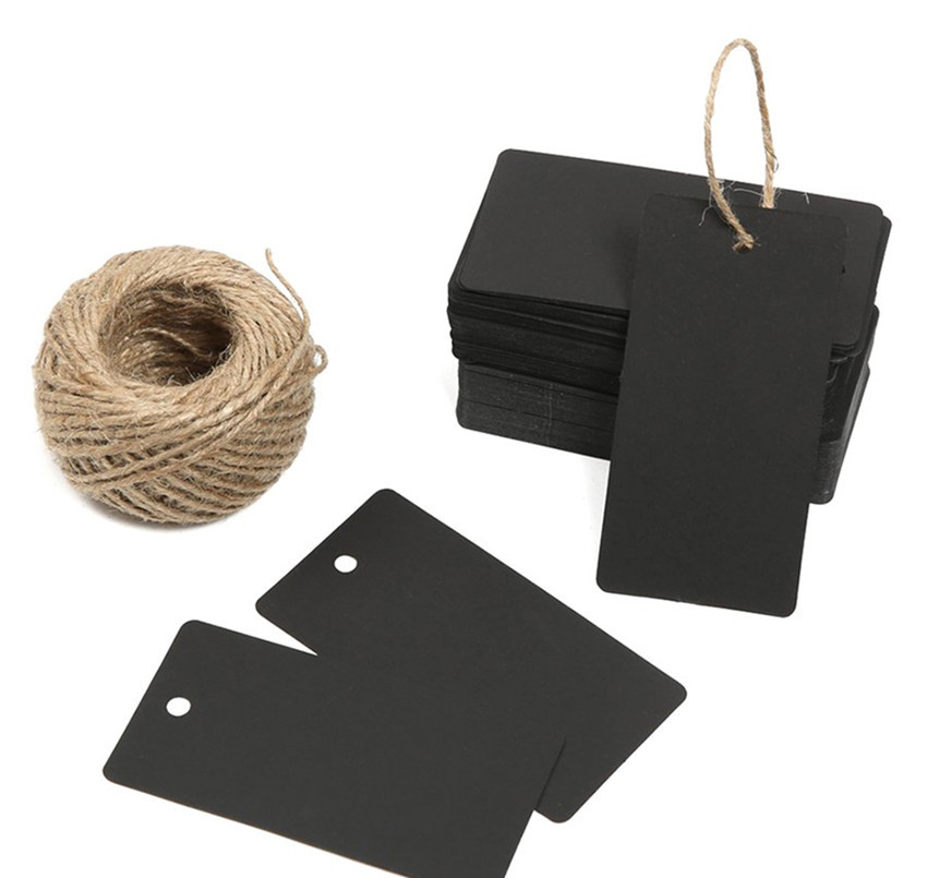 现货 通用长条黑卡吊牌 高端服装吊卡定做 DIY 烘焙留言卡