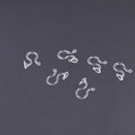 日本PC材料无耳洞带吊圈U形耳夹 透明树脂耳夹配件 diy小饰品耳夹