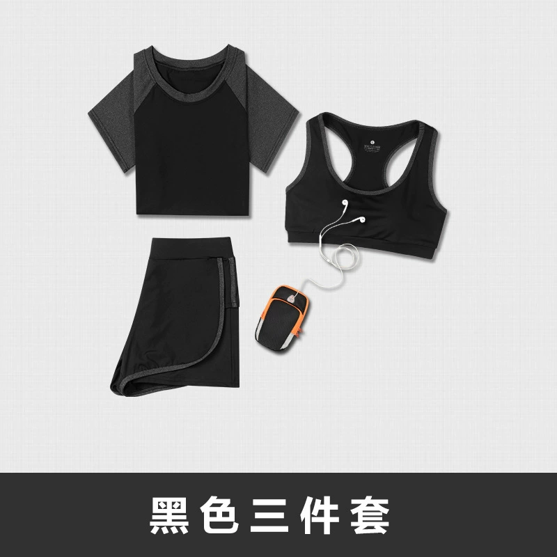 Mùa xuân và mùa hè 2019 Quần áo yoga mới bộ đồ thể thao ba mảnh phù hợp với quần áo thể thao ngoài trời của phụ nữ quần áo nhanh khô - Quần áo tập thể hình