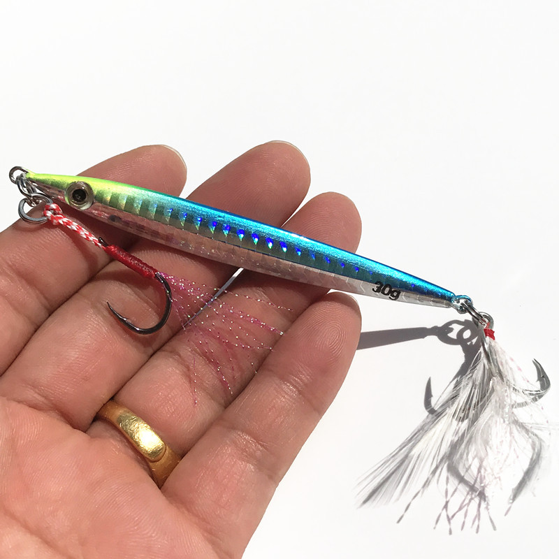 Metal Jigging Spoon Lures Wobbler Jig Bait Carp Striped Bass Fishing Tackle SwimBait