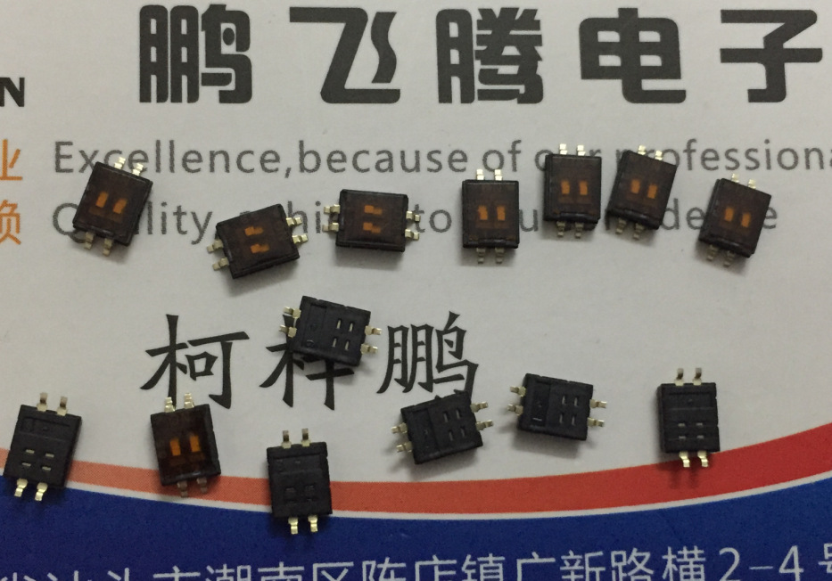 原装美国E-SWITCH KAN1102RT 贴片1.27微型拨码开关2位 编码拨档