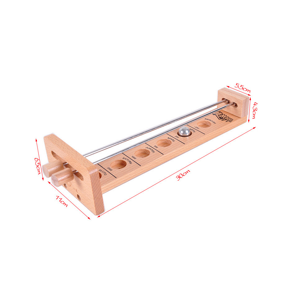 Juguete clásico educativo de madera juego de escritorio cruce Sistema Solar clip palo bola ejercicio mano-ojo coordinación equilibrio