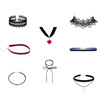 Necklace, set, choker, fashionable accessory, European style, Gothic, custom made, city style