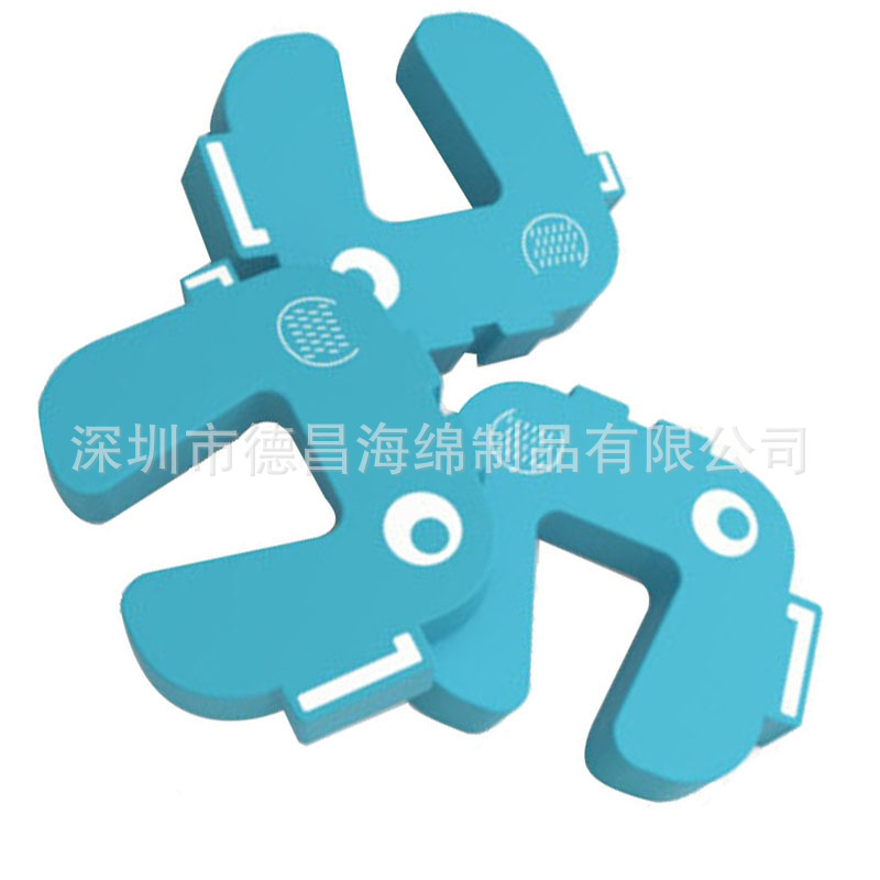 供应出口带切口蓝色防撞块 汽车防撞条 车门保护贴 EVA泡棉块