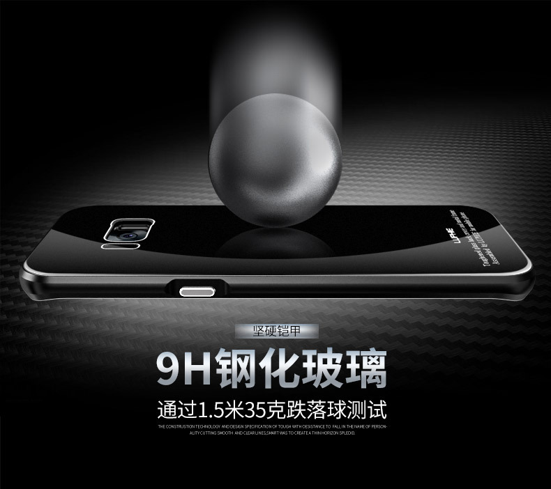 Luphie Aircraft Aluminum Metal Frame 9H Tempered Glass Back Cover Case for Samsung Galaxy S8 Plus & Galaxy S8