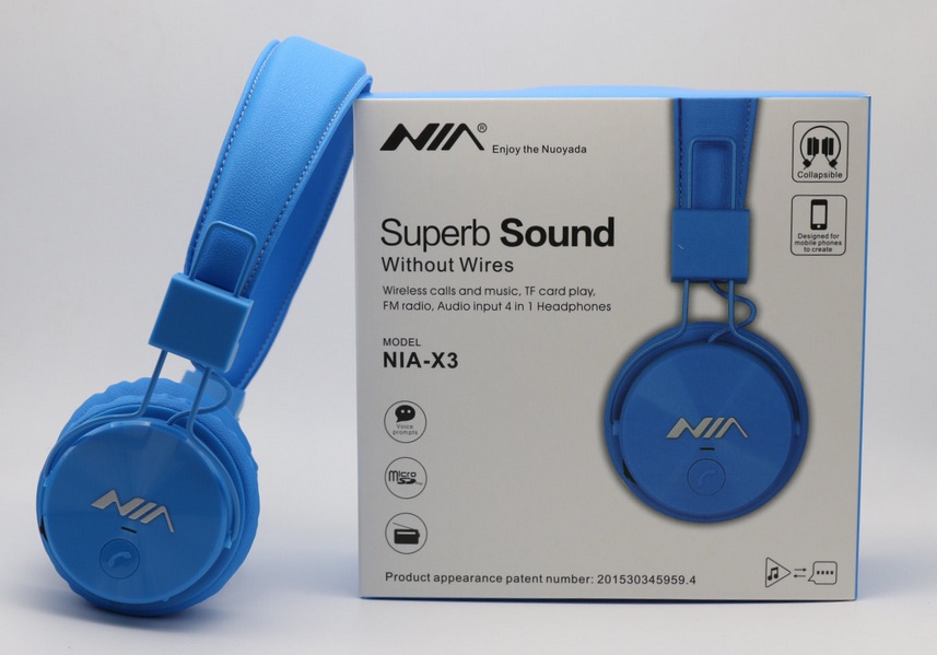 NIA-X3 auriculares estéreo Bluetooth TF tarjeta auriculares de radio APP controlado altavoz HD