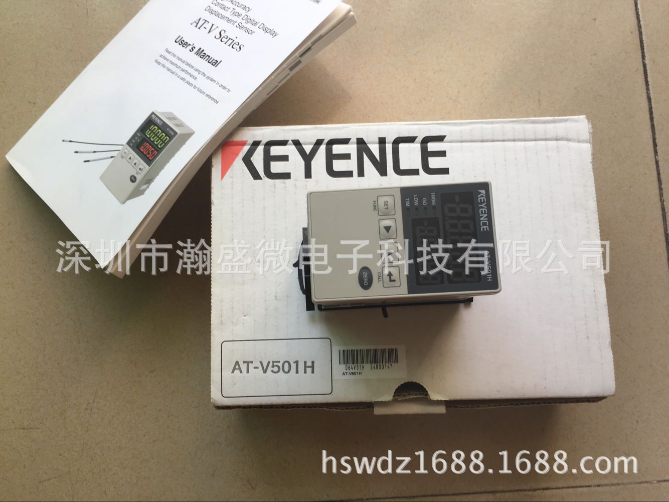 KEYENCE 接触式传感器AT-V501H 高精度位移传感器控制器现货