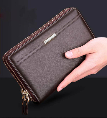 new pattern man business affairs Cross section Dual zippers High-capacity clutch bag Wallet multi-function Mobile phone bag Shop Source of goods
