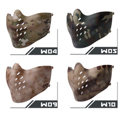 酋長新款M07悍將半臉防護軟面具 CS戰術面罩防護可掛FAST頭盔面具