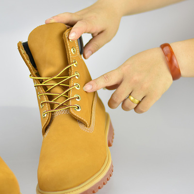 10061經典大黃靴黃磨砂真皮戶外登山10361工裝馬丁靴軍靴來樣加工