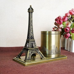 Electroplated metal craft Eiffel Tower pen holder from France Student Gift Eiffel Tower pen holder in three colors