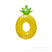 跨境热销水上充气成人菠萝游泳圈座圈救生圈凤梨泳圈加厚环保材质