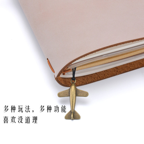 Retro traveler notebook pendant elastic band pendant alloy silver plated can be DIY