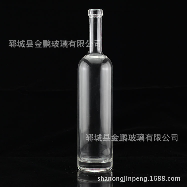 山东金鹏玻璃喷涂红色白酒瓶500毫升酒瓶透明玻璃瓶750毫升酒瓶
