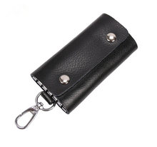 真皮遥控器钥匙包男士牛皮腰挂钥匙扣多功能车锁匙包PU皮黑便携