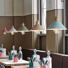北歐簡約現代創意彩色吊燈個性辦公室餐廳火鍋店小雨傘馬卡龍吊燈