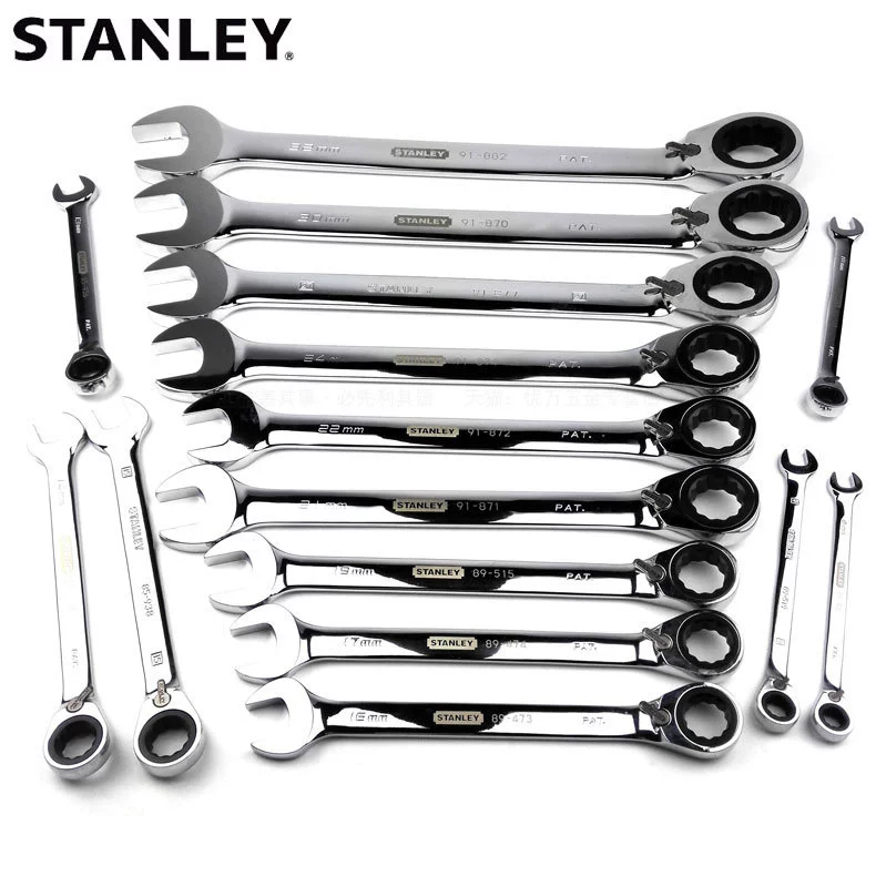 Шипованный колесный ключ Stanley двойного назначения большой размер 15 мм открытая цветок цветок ключ авто ремонт инструмент YT-00760