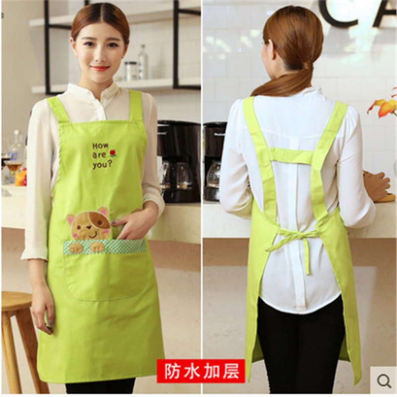 Estilo coreano moda cocina delantal adulto manicura esteticista supermercado trabajo camarero impermeable logotipo personalizado