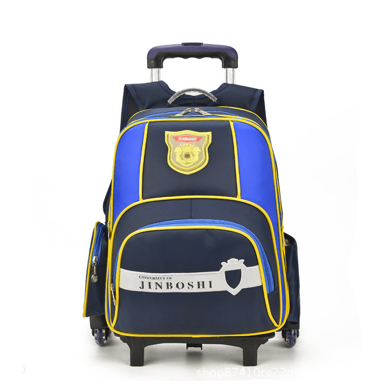 Three Trolley bags men and women children Cartoon flash light 1-3-5 grade student Backpack