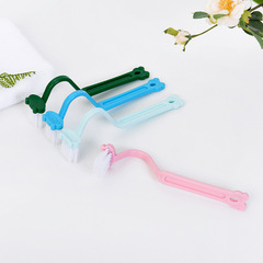 Thickened Toilet Brush Curved Handle Cleaning Brush S-Shaped Inner Corner Scrubber Children's Toilet Seat Brush with Individual Packaging