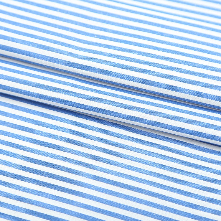 Spot supply Cotton high-density plain-patterned strip fabric Spring and summer shirt dress men's and women's business fashion X20
