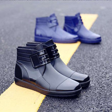 韓版男士雨鞋加棉時尚低筒雨靴春秋男新款防滑水鞋低幫磨砂防水鞋
