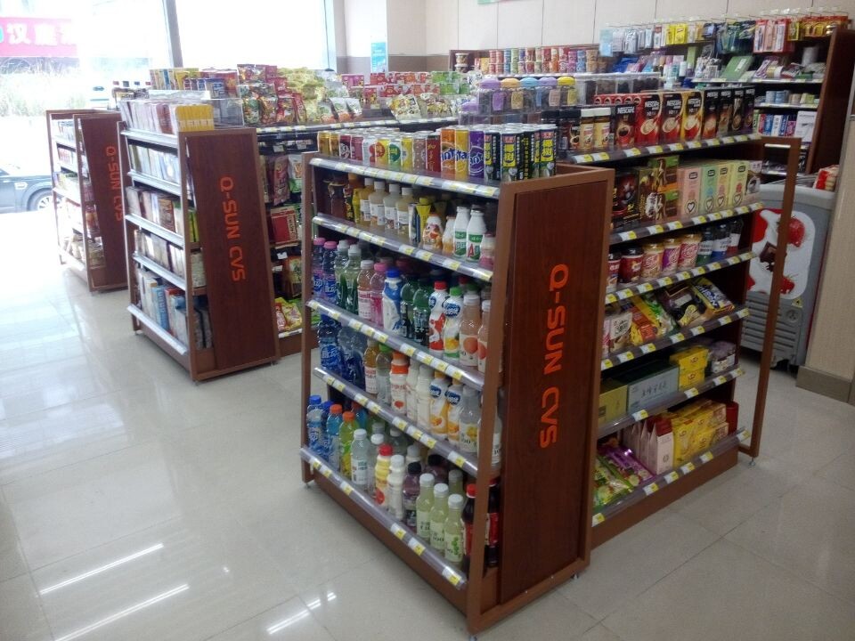 全家款超市货架便利店货架药店母婴店食品店单面双面中岛展示架|ms