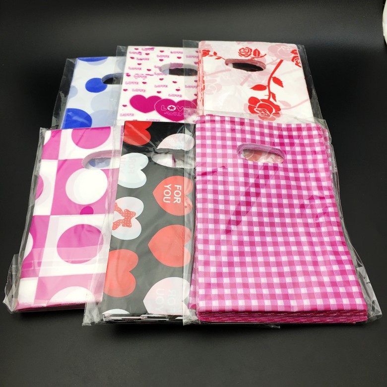 小号饰品袋批发 印花薄塑料袋 现货包装袋子 礼品袋 手提袋 