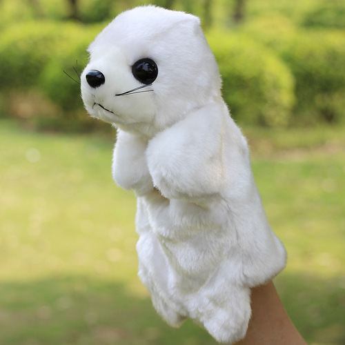 Sea lion hand puppet doll marine animal plush toy large children parent-child early education baby comfort plush doll