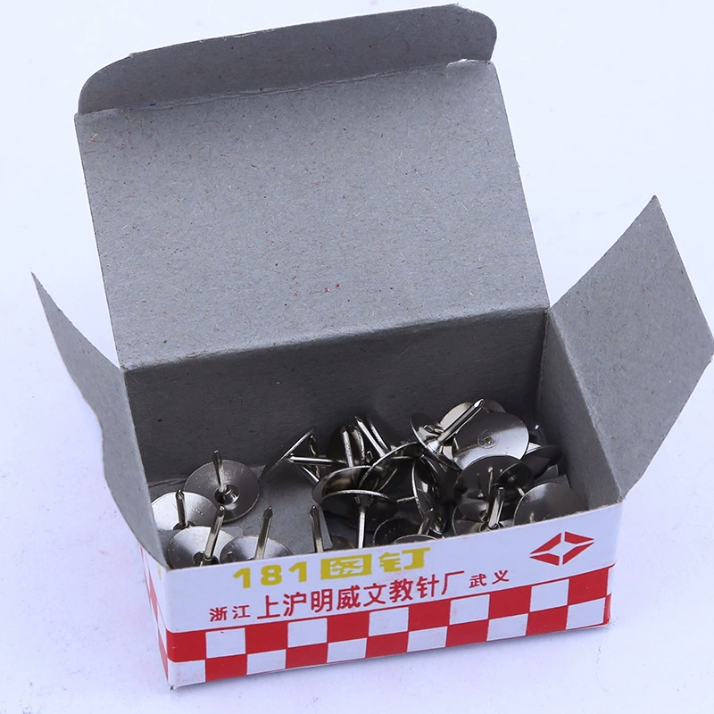 Shanghai-style nail wholesale metal round-head push pin for home decor office convenient flat-headed pushpin