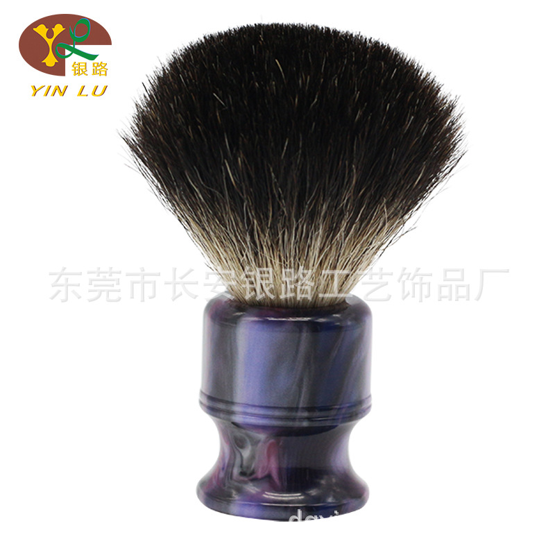獾毛仿稳定木胡须刷胡刷胡扫剃须刷发扫男士刮胡刷树脂胡刷柄毛扫