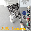 2017 . Brushed new pattern spring clothes Large Elastic force colour star Graffiti personality Leggings wholesale