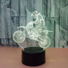 Colorful three dimensional motorcycle, LED touch table lamp, new collection, 3D, gradient, remote control