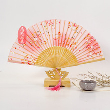 真丝扇子 丝绸女士折叠扇 和风日式樱花礼品折扇 景点热销折扇