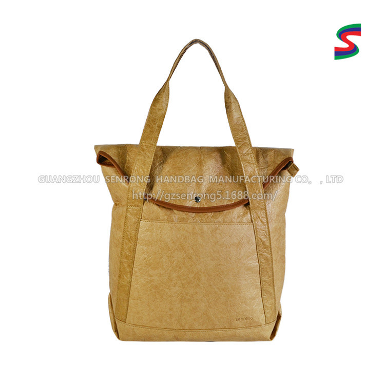 杜邦耐水洗牛皮纸购物袋 白色防潮牛皮纸环保手提袋牛皮纸