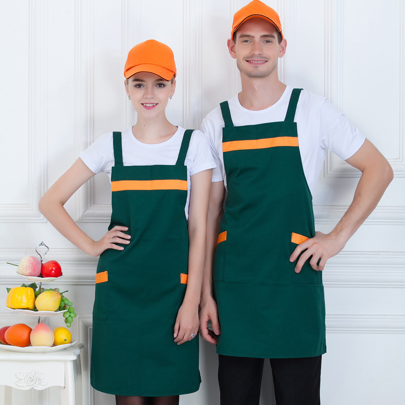 Chef overalls Supermarket work clothes fruit shop restaurant Internet cafes waiters embroidered logo customization