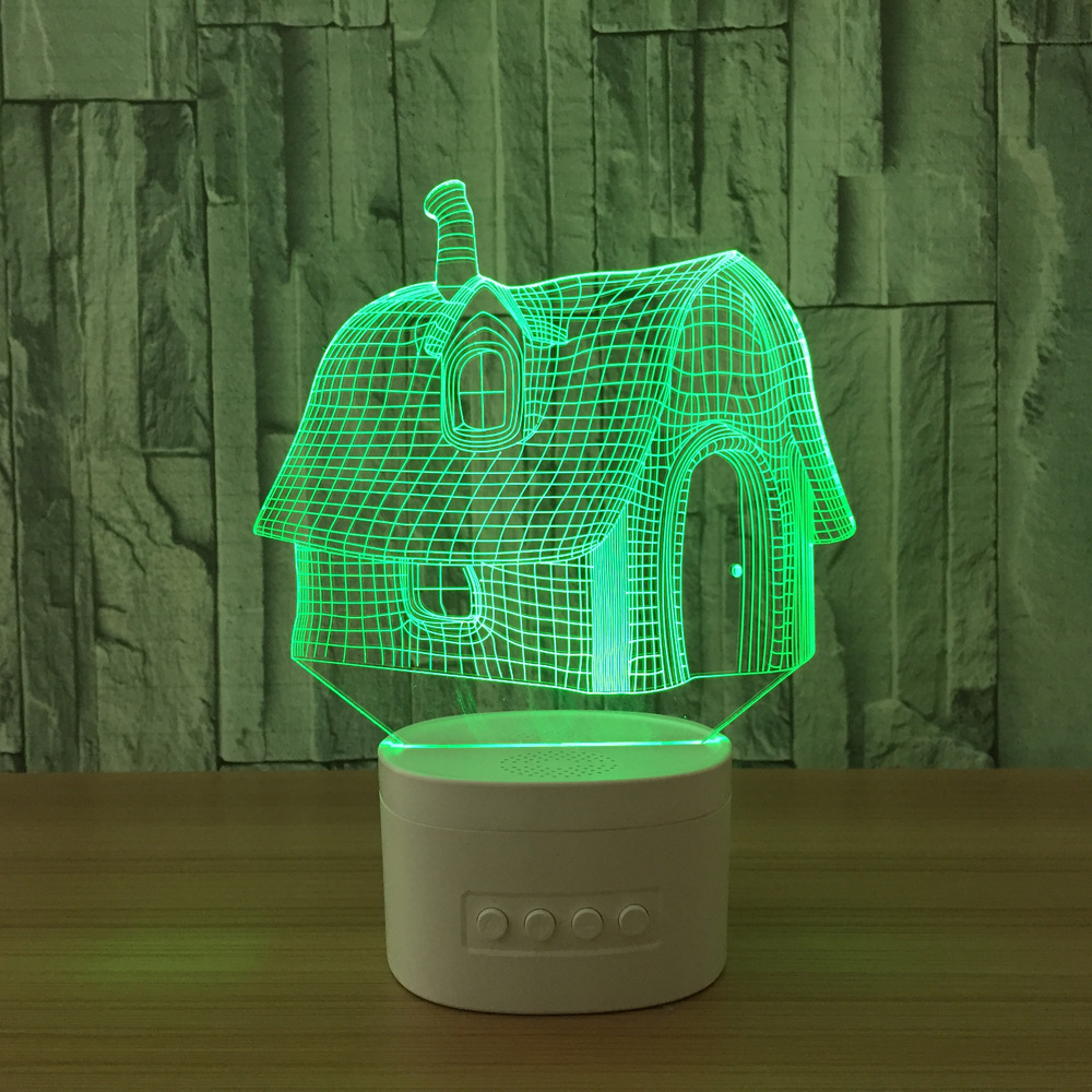 3D灯 蓝牙音箱灯 五彩led灯礼品台灯小夜灯