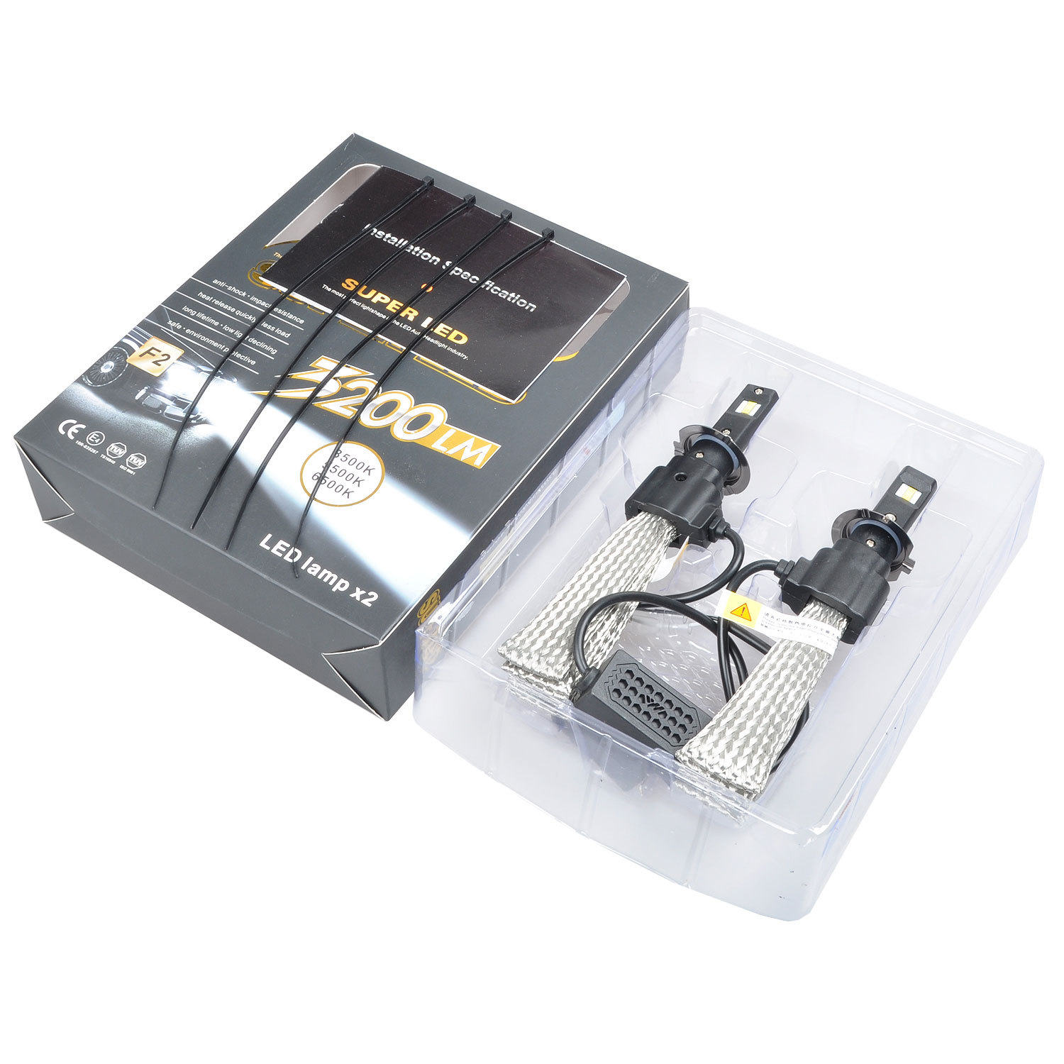 汽車led大燈led前照燈LED頭燈F2 H7 H3 9005大燈品牌車燈廠家批發