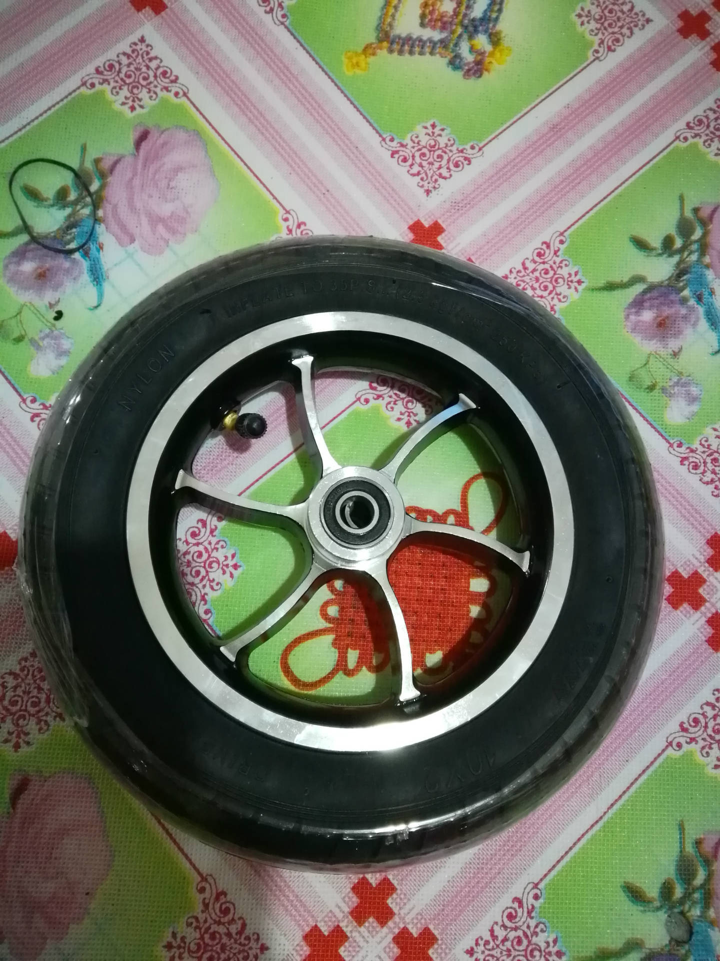 10寸铝合金轮毂驱动轮电动轮椅配件老年代步车玩具奔马祥瑞碰碰