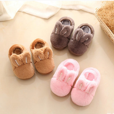 children Baby cotton slippers 1-3-8 winter Boy girl Winter Shoes Child thickening Heel Cotton-padded shoes