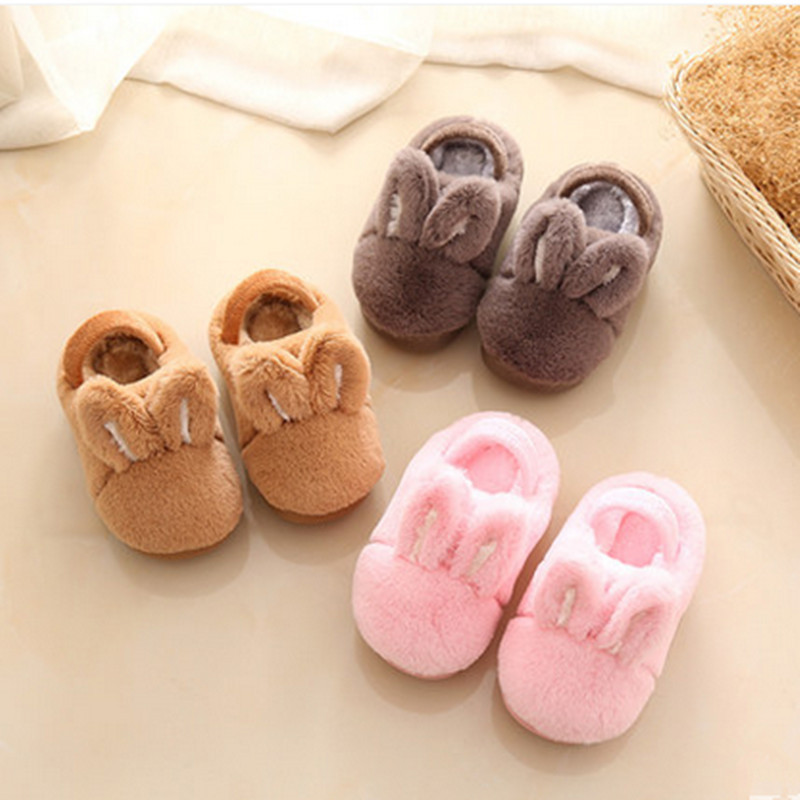 children Baby cotton slippers 1-3-8 winter Boy girl Winter Shoes Child thickening Heel Cotton-padded shoes
