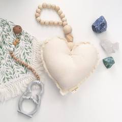 Ins Nordic Star and Moon Bead String Pendant for Children's Room Baby Crib Tent Curtain Matching Decoration Single Bead Heart